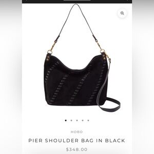 Black Suede Hobo Bag